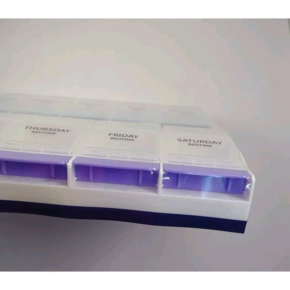 Pill Organizer, Weekly (7-Day), 4 Times a Day, Large 28 compartments Walgreens